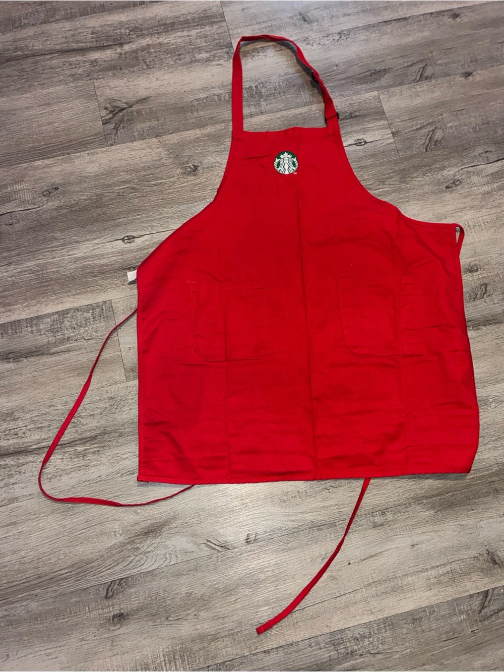 Starbucks Bright Red Work Apron with Front Pockets